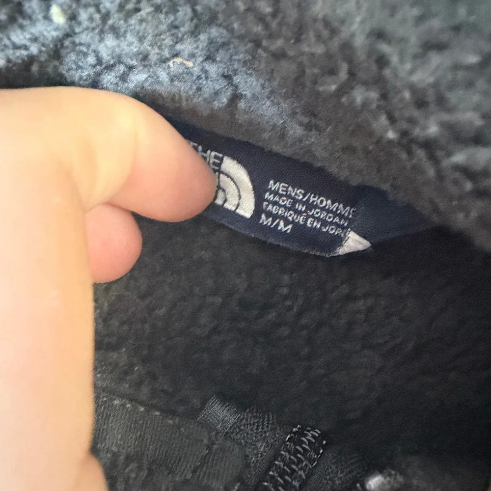 The North Face Mens Quarter Zip Fleece Pullover Gray Mock Neck Jacket Size M